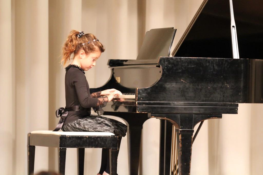 Violin Student performing at Jan. 2010 Recital