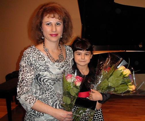 Teacher and Student after the recital